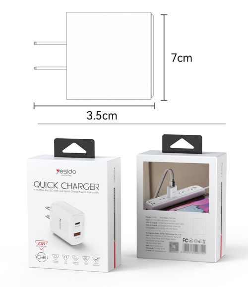 Quick Charger 20w yesido YC48U - Imagen 2