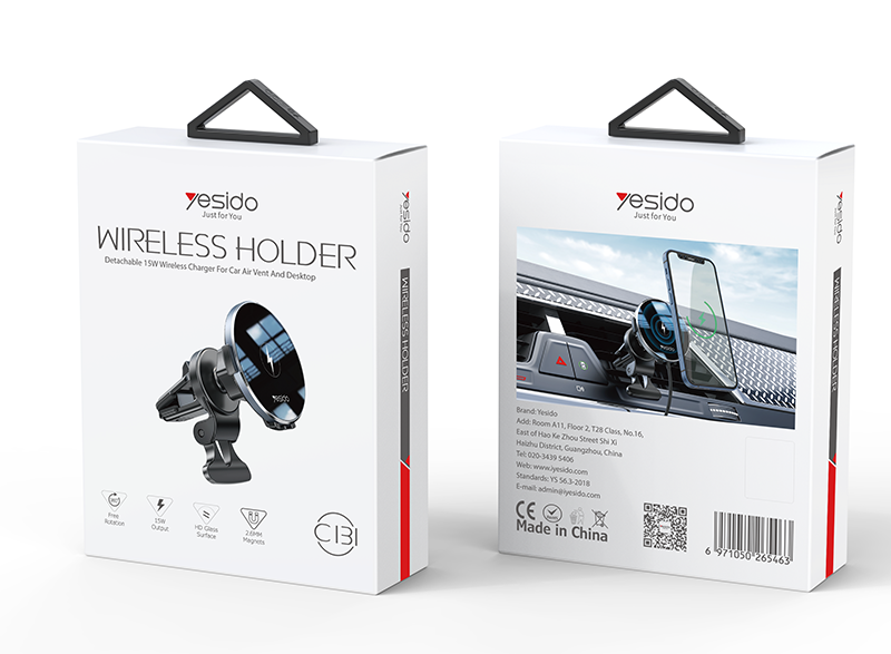 Wireless Holder (cargador magnetico para carro) Yesido C131